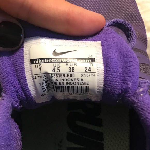 Nike free run 5.0 purple reflective running shoes - Picture 5 of 5